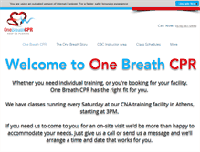 Tablet Screenshot of onebreathcpr.com